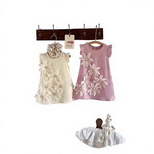 <span class=keywords><strong>Abbigliamento</strong></span> per Bambine, Nuovo Vestito Principessa Primaverile e Autunnale in Misto Cotone Lavorato all'Uncinetto, <span class=keywords><strong>Elegante</strong></span> con Collo Tondo Senza Maniche - Product Image 1
