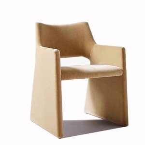 Fauteuil de canapé d'appoint rembourré en velours moderne chaise de loisirs à dossier haut mobilier en tissu confortable pour salon maison hôtel - Product Image 4