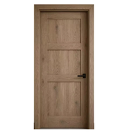 Portes intérieures en bois massif de style Shaker, modernes et personnalisées, avec isolation acoustique, pré-montées et finition placage apprêté, pour villas chinoises.