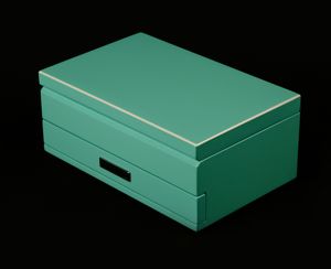 High Gloss Lacquered Wooden Jewelry <b>Box</b> Organizer, Large Jewelries Storage Holder With Mirror <b>Earring</b> Necklace Bracelet - Product Image 3