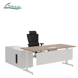 Thiết kế hiện đại hình chữ L thân thiện với môi kim loại điều hành văn phòng bàn MFC Bảng điều chỉnh hàng đầu chuyển đổi nối dài Modular phong cách Ông Chủ bàn - Product Image 3