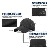 Gorra de Béisbol de Secado Rápido con Logotipo Personalizado, Gorra de Béisbol con Orificios Cortados con Láser, Gorra de Béisbol de Malla de Nailon