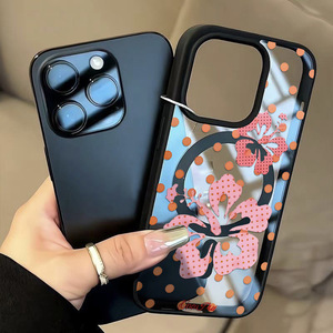 เคสโทรศัพท์กันกระแทกแบบแม่เหล็ก ลายจุดสีชมพูดอกชบา รูใหญ่ สำหรับ iPhone 17 Pro Max - Product Image 3