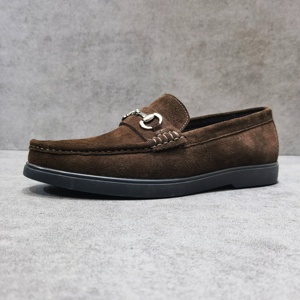 Zapatos Formales de Hombre Tipo Penny Loafer, Casuales de Negocios, Sin Cordones, de Verano, de Cuero Genuino Transpirable, con Punta Redonda - Product Image 1