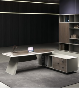 โต๊ะผู้บริหาร CEO MDF L-shaped ใหม่เฟอร์นิเจอร์สำนักงานที่ทันสมัยดีไซน์หรู - Product Image 4