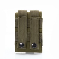 Funda Táctica Molle para Teléfono, Bolsa de Cintura para Exteriores, Funda de Poliéster con Botón para Smartphone, para Camping, Senderismo, Unisex