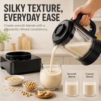 Blender Komersial Tugas Berat Pembuat Smoothie Penghancur Es Penggiling Jus Wadah Kaca Pemanas Pencacah Mode Turbo 5+ Hotel