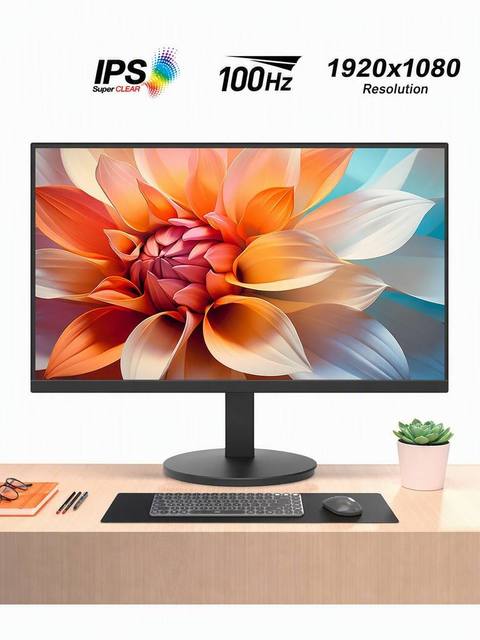 24E11XH IPS Monitor With 23.8-inch 1080P Display, 100Hz Refresh Rate and 4ms Response for Smooth Gaming and Daily Office Work