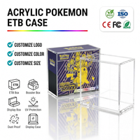 Boîte de collection Elite Trainer Box Pokémon avec couvercle magnétique en acrylique, étui de protection anti-poussière transparent pour TCG ETB