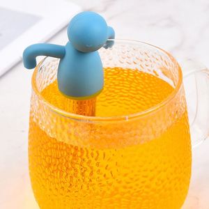 Infuseur à thé en silicone sans BPA, en acier inoxydable, avec logo personnalisé, écologique, ornement de tasse verte - Product Image 1