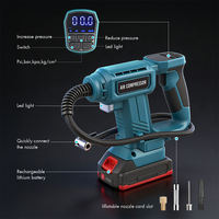 Compresseur numérique portable 120 PSI pour pneus, arrêt automatique, pour voiture, vélo, moto, ballon, urgence, outil direct usine