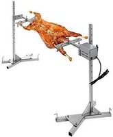Kit de rôtissoire électrique Pro-Tech moderne en acier inoxydable de qualité supérieure pour barbecue à gaz, capacité 80 kg, moteur 110V-240V, modèle PT-R100