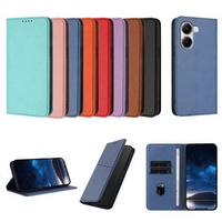 Étui portefeuille magnétique rétro en cuir artificiel mat givré pour iPhone 15 14 13 12 Mini 11 Pro Max 7 8 Plus