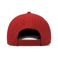 Casquette de baseball imperméable en tissu éponge 5 panneaux avec broderie manuelle, logo en caoutchouc personnalisé, étiquette tissée et ceinture à double aiguille – Échantillon