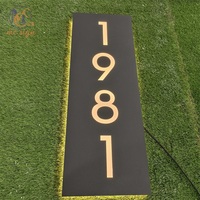 Plaque de numéro de maison personnalisée éclairée par LED, moderne, à fixer au mur, pour la maison, l'hôtel et les immeubles de bureaux
