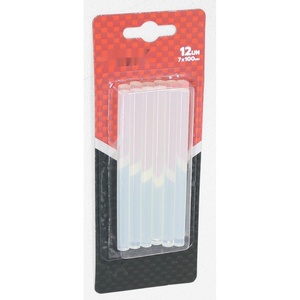 Barra di colla termofusibile 7x100mm, 12 unità, ideale per riparazioni, lavori manuali e progetti fai da te. - Product Image 1