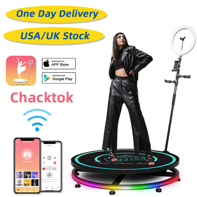 360 Photo Booth Video Booth Rotating Selfie Platfo 360 Degree Slow Motion Automatic Camera Photobooth Machine