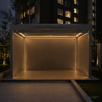 Schnell Montierbare Modulare Aluminium-Motorisierte Lamellenpergola, Wasserdichter Bioklimatischer Gartenpavillon für Terrasse und Villa