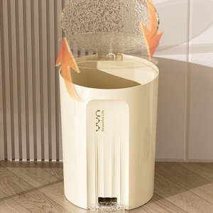 Bote de Basura con Pedal Beautiful Life de 12L, Cilíndrico, para Uso en Interiores y Baños - Product Image 1