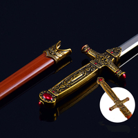 Produits liés au cinéma et à la télévision Harry Potter, épée de Gryffondor, modèle plaqué or, 30 cm, mini katana en alliage de zinc métallique