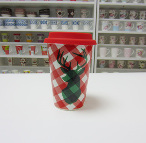 Mug en céramique à motif écossais de Noël avec décalque doré personnalisé blanc - Product Image 4