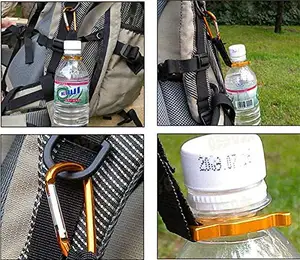 पोर्टेबल Carabiner पानी की बोतल पेय बकसुआ हुक धारक क्लिप कुंजी श्रृंखला अंगूठी डेरा डाले हुए लंबी पैदल यात्रा के लिए एल्यूमीनियम Carabiner