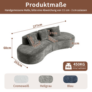 Vacuum Packed Modern Curved <b>Sofa</b> Couch Europe Stock Fast Delivery Dropship <b>Support</b> Soft Foam Sectional Living Apartment Villa - Product Image 6