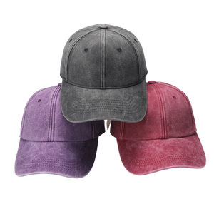 Casquette de baseball unie 100 % coton, 6 panneaux, réglable, unisexe, style décontracté, finition délavée, toutes saisons - Product Image 1