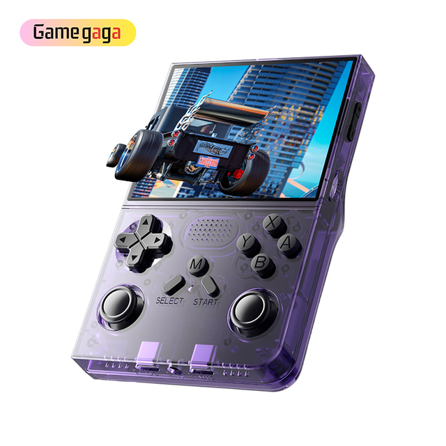 R40 Handheld Game Console Linux System 3.5 Inch IPS Screen Portable Pocket Retro Video Player 128GB Dual Core 1.2GHz 2GB Games