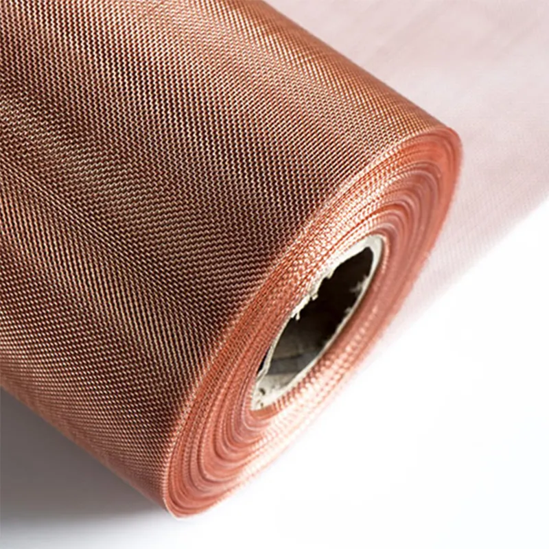Tela de malla de alambre de cobre puro, tejido liso de sarga o tejido holandés