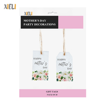 Étiquette de cadeau de fête des mères Xieli Floral imprimable étiquette de faveur de fleurs blanches roses pour le décor de cadeau de fête des mères
