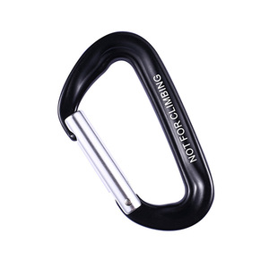 Mosquetón tipo D de aleación de aluminio 7075 con bloqueo automático, no apto para escalada, uso universal - Product Image 1