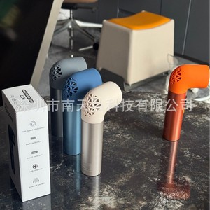 Portable <b>Mini</b> <b>Fan</b> With Digital Display Bladeless Design For Outdoor Use 3-6H Battery Life Champagne Gold Dark Gray Orange Blue - Product Image 5