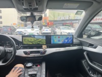 Lecteur DVD de voiture à double écran de 25,6 pouces avec CarPlay sans fil Android Auto pour Audi A4L/A5L/Q5L/8W0 / F5 / 80A 2018-2024, autoradio