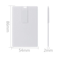 Clé USB Design Carte de Crédit Fine 64 Go 32 Go 8 Go 16 Go Clé USB Plastique Mémoire Stick 128 Mo Clé USB Interface 2.0 Nouveau
