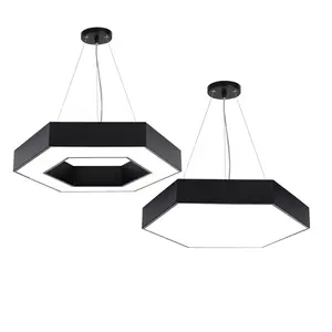 New Design Multi Shape Dimmable Cct Ceiling Hanging Light Modern Meeting Room Remote Control Office Pendant Light Chandelier