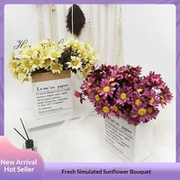Bunga Matahari, Marigold, dan Daisy Buatan yang Menyerupai Asli - Bunga Sutra Plastik untuk Dekorasi Pernikahan & Rumah