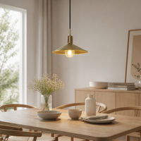 Petite lampe suspendue en laiton de style nordique moderne, minimaliste, industrielle, pour salle à manger, café, bar, restaurant, rétro, E27, LED