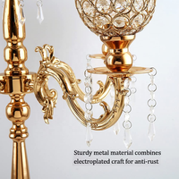Bougeoirs en cristal à 5 bras pour mariage