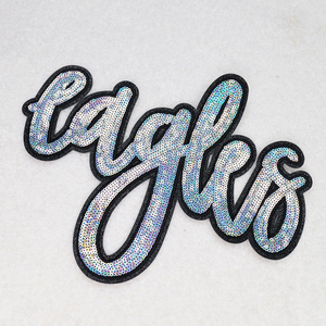 New Products Embroidery Sequin Iron On Patch Eagles Chenille Embroidery Patches Eagle - Product Image 3