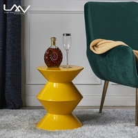 Table basse moderne en plastique renforcé de fibres pour salon, petite table d'appoint multicolore, meubles
