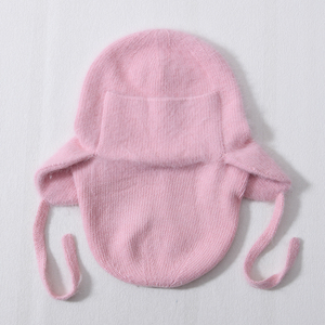 Sang Trọng Hai Lớp Dày Fluffy Bán Buôn Trống Biểu Tượng Tùy Chỉnh Mùa Đông Hat <span class=keywords><strong>Toque</strong></span> Phụ Nữ Sang Trọng Dài Len Dệt Kim Lông Ấm Beanies - Product Image 4