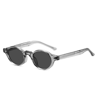 Lunettes de soleil ovales polarisées unisexes en acétate gris, monture intégrale, confortables et luxueuses, avec personnalisation du logo CL 8669