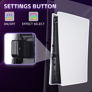 For PS5 Digital & Disc Edition Console RGB <b>LED</b> Logo <b>Light</b> Kit with 7 Colors and 40 Lighting Effects - Product Image 6