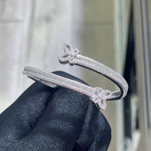 Premium Quality Moissanite Diamond <b>Cuff</b> <b>Bracelet</b> Stylish Fine Jewelry for Anniversary Birthday Wedding Available At Export Price - Product Image 4