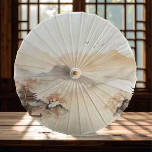 GUANSEN GS44 84CM Handmade Wood Oilpaper <b>Panel</b> Umbrella Elegant Straight Design Printed Wedding & Party Use Hand Fan - Product Image 6