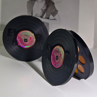 Palette de fards à paupières rétro en forme de disque vinyle, haute pigmentation, fini mat, scintillant, waterproof, longue tenue, marque privée