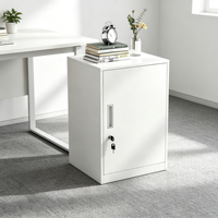 Armoire de rangement de bureau à porte simple en acier laminé à froid, verrouillable, petite armoire à dossiers verticale en métal pour la maison, le bureau ou l'école
