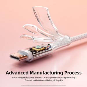 60 Wát 3A sạc nhanh Loại-C cáp với TPE/Nylon áo khoác và tinh khiết dây dẫn đồng cho máy tính - Product Image 5