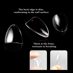 Custom Handmade Short Almond Soft Gel <b>Nail</b> Tips Full Cover Almond Shape Manicure <b>Nail</b> Tips - Product Image 3